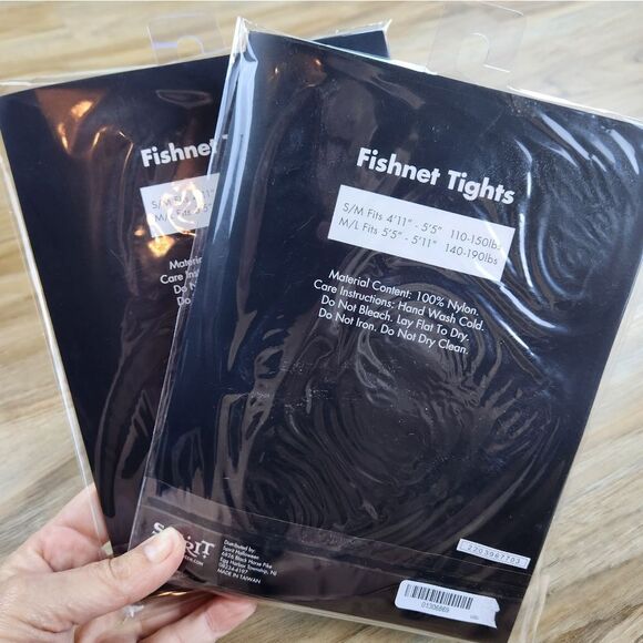 🔹️NWT Black Fishnet Tights Adult Medium/Large - Picture 3 of 4